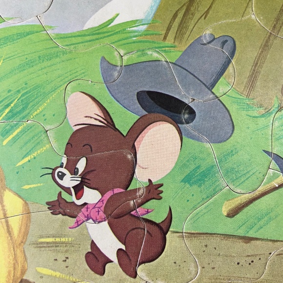Vintage Whitman Tom & Jerry Frame Tray Puzzle No 4556 MGM 1969 Mining for Gold - Picture 4 of 8